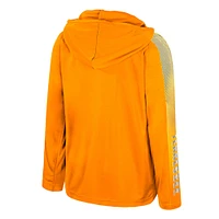 Youth Colosseum Tennessee Orange Volunteers Lumen Long Sleeve Quarter-Zip Hooded Windshirt
