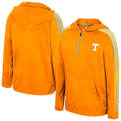 Youth Colosseum Tennessee Orange Volunteers Lumen Long Sleeve Quarter-Zip Hooded Windshirt