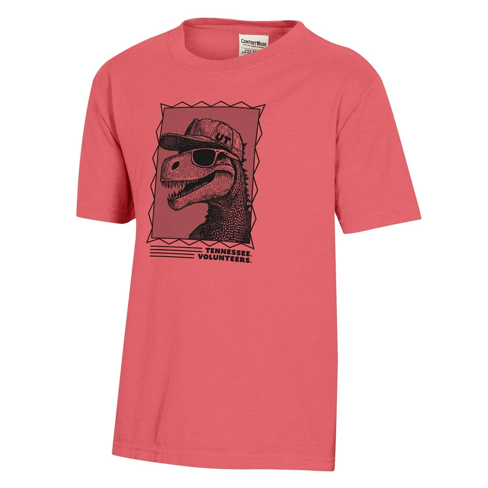 T-shirt à casquette Dino pour jeunes ComfortWash Coral Tennessee Volunteers