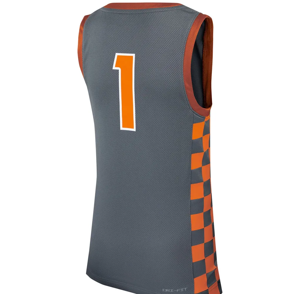 Maillot de basket-ball Nike #1 pour jeunes, réplique d'icône des volontaires du Tennessee, gris