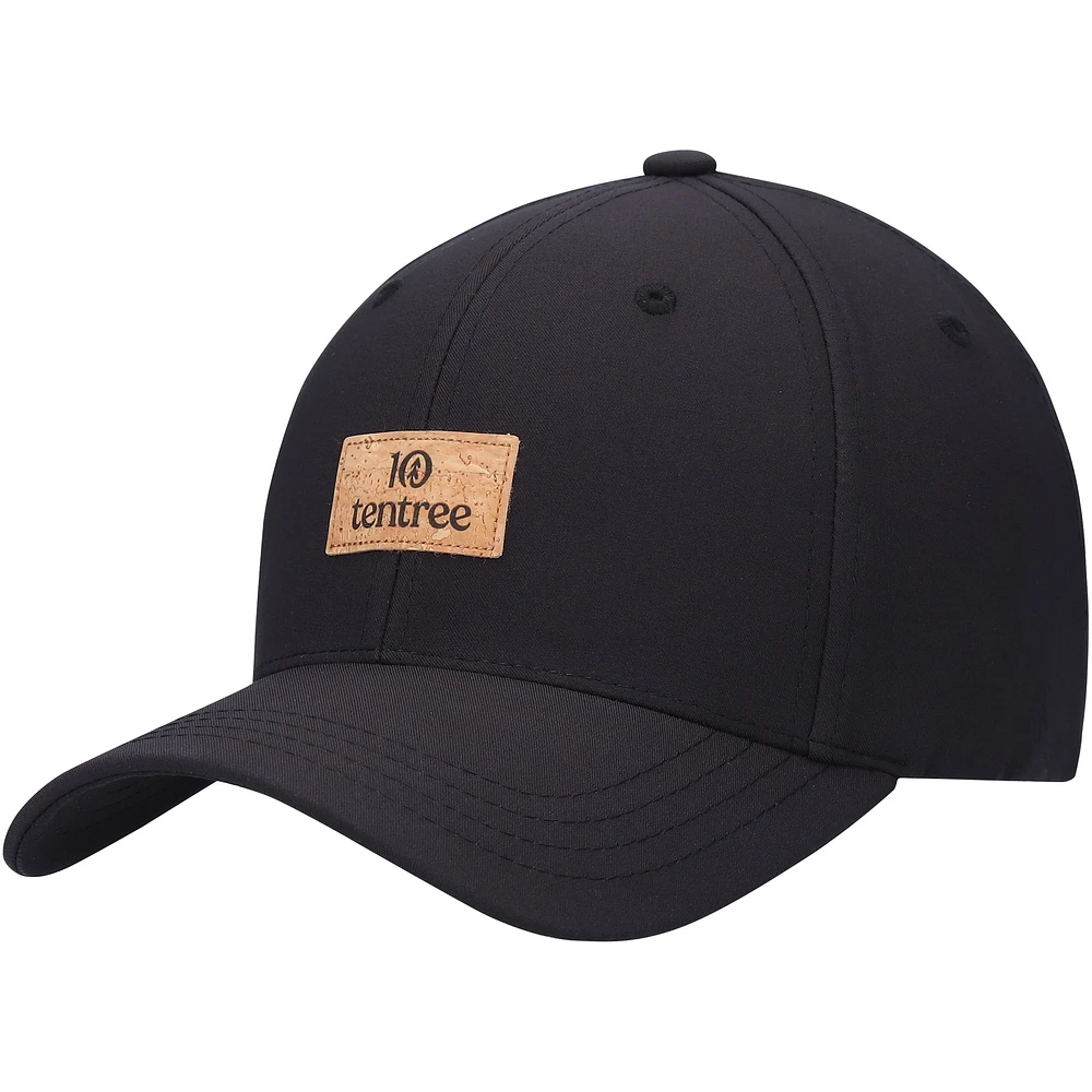 Men's tentree Black Cork Patch Destination Elevation Snapback Hat