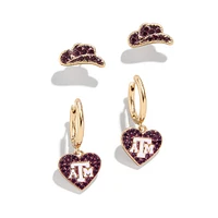 Lot de deux boucles d'oreilles BaubleBar Texas A&M Aggies