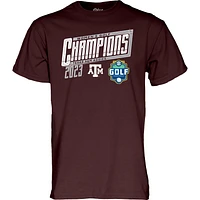 T-shirt bleu 84 Maroon Texas A&M Aggies 2023 SEC Golf Champions pour femme