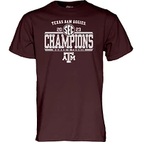 Bleu 84 Maroon Texas A&M Aggies 2023 SEC Champions de la saison régulière tennis pour femme