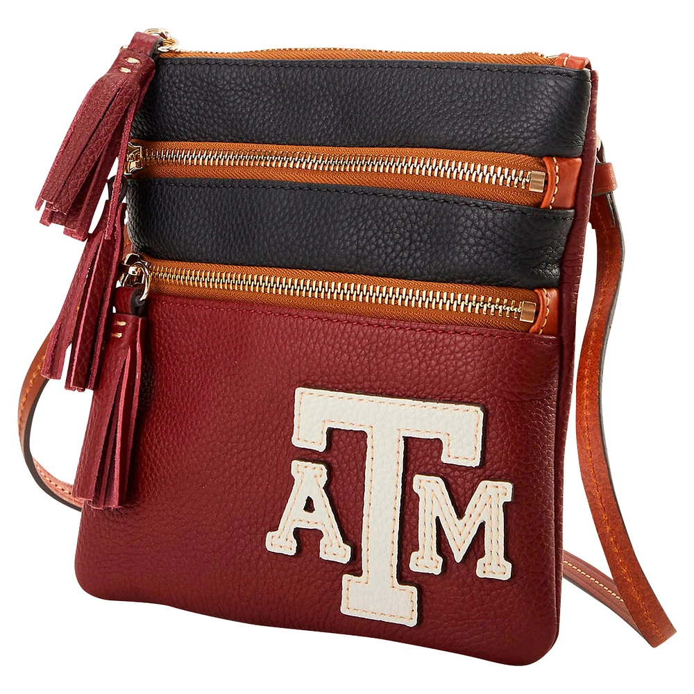 Dooney & Bourke Texas A&M Aggies Infield Triple Zip Crossbody Purse