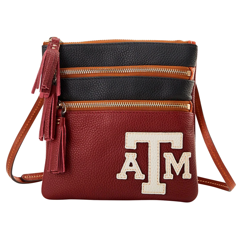 Dooney & Bourke Texas A&M Aggies Infield Triple Zip Crossbody Purse