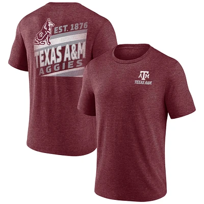 T-shirt Fanatics Heather Maroon Texas A&M Aggies Ideal Faded Tri-Blend