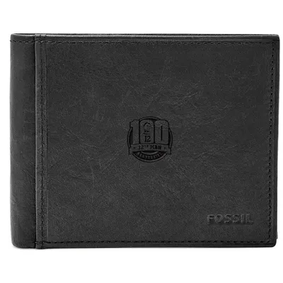 Texas A&M Aggies Fossil 12th Man Centennial Leather Ingram RFID Flip ID Bifold Wallet - Black