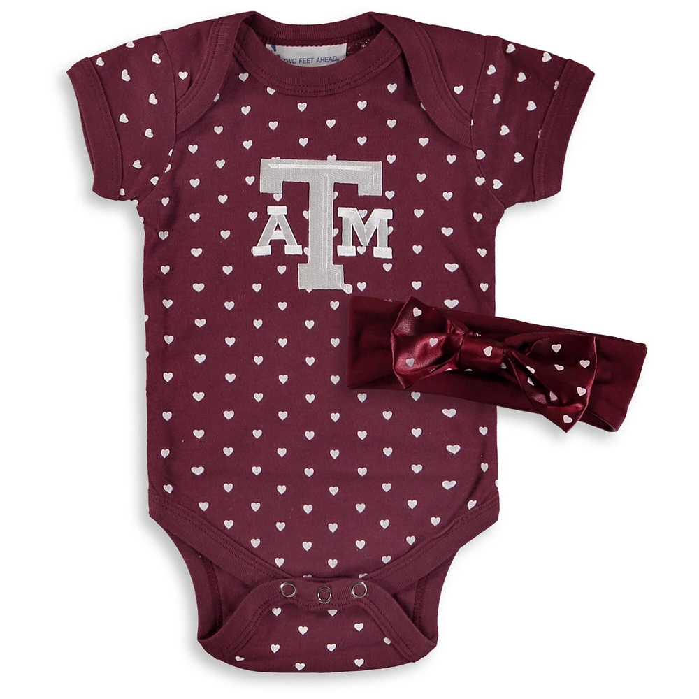 Ensemble bandeau et Texas A&M Aggies Hearts pour nouveau-né bébé