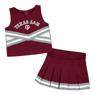 Girls Toddler Colosseum Maroon Texas A&M Aggies Carousel Ensemble de pom-pom girl