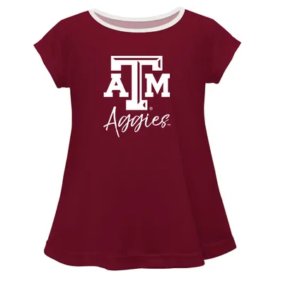 Texas A&M Aggies Girls Toddler A-Line Top - Maroon