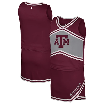 Ensemble haut et jupe de pom-pom girl Texas A&M Aggies pour filles Youth Colosseum Maroon