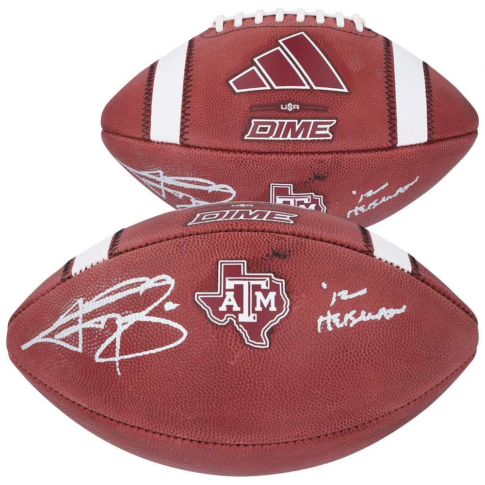 Johnny Manziel Texas A&M Aggies Autographed adidas Authentic Football with "12 Heisman" Inscription