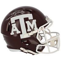 Johnny Manziel Texas A&M Aggies Autographed Riddell Maroon Speed Replica Helmet with "12 HEISMAN" Inscription