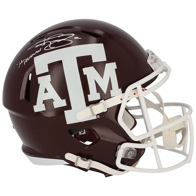 Johnny Manziel Texas A&M Aggies Autographed Riddell Maroon Speed Replica Helmet with "12 HEISMAN" Inscription