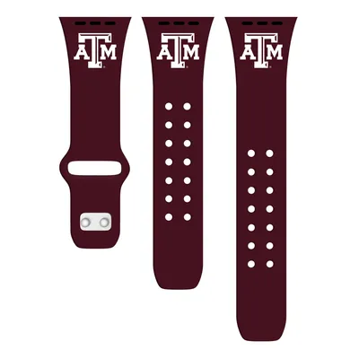 Texas A&M Aggies Logo Silicone Apple Watch Band - Maroon