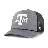 Casquette ajustable en corde de carbone Texas A&M Aggies grise '47 pour homme