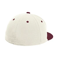Casquette de baseball ajustée On-Field Texas A&M Aggies pour homme Adidas couleur crème