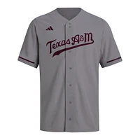 Maillot de baseball réplique gris adidas Texas A&M Aggies pour homme