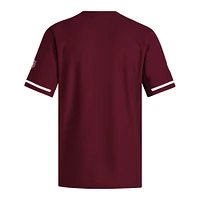 Maillot de baseball rétro réversible à boutons complets pour homme adidas Maroon Texas A&M Aggies