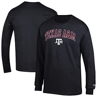 Men's Champion  Black Texas A&M Aggies Arch Over Logo Long Sleeve T-Shirt