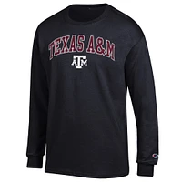 Men's Champion  Black Texas A&M Aggies Arch Over Logo Long Sleeve T-Shirt
