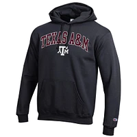 Men's Champion  Black Texas A&M Aggies Arch Over Logo Pullover Hoodie