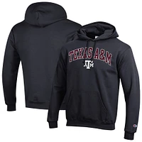 Men's Champion  Black Texas A&M Aggies Arch Over Logo Pullover Hoodie