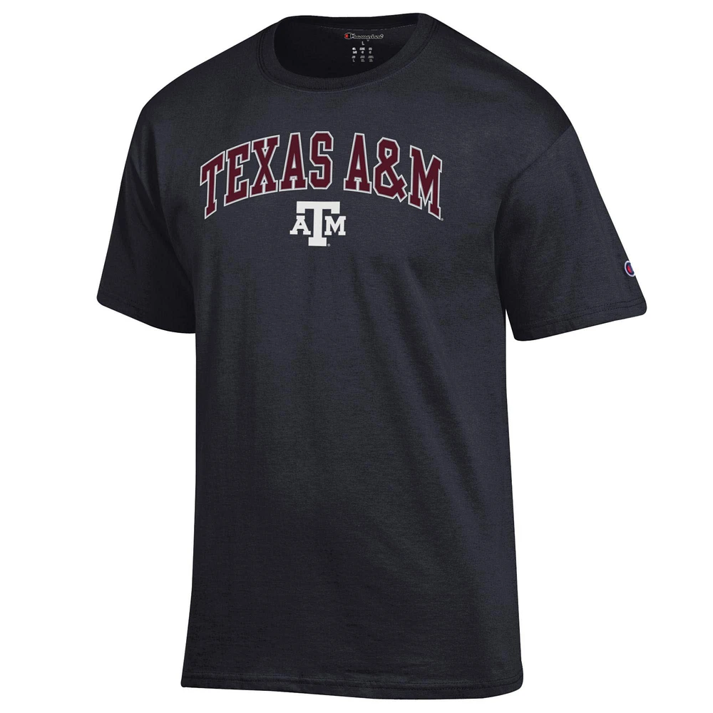 Men's Champion  Black Texas A&M Aggies Arched Logo T-Shirt