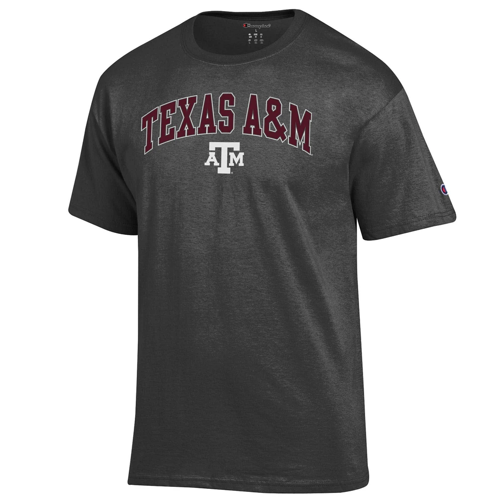 T-shirt à logo arqué Texas A&M Aggies Champion pour homme, anthracite