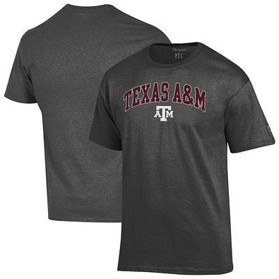 T-shirt à logo arqué Texas A&M Aggies Champion pour homme, anthracite