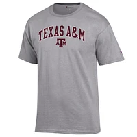 Men's Champion  Heather Gray Texas A&M Aggies Arch Over Logo T-Shirt