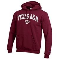 Men's Champion  Maroon Texas A&M Aggies Arch Over Logo Pullover Hoodie