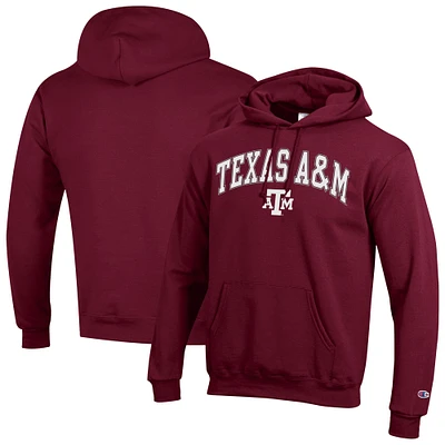 Men's Champion  Maroon Texas A&M Aggies Arch Over Logo Pullover Hoodie