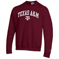 Men's Champion  Maroon Texas A&M Aggies Arch Over Logo Pullover Sweatshirt