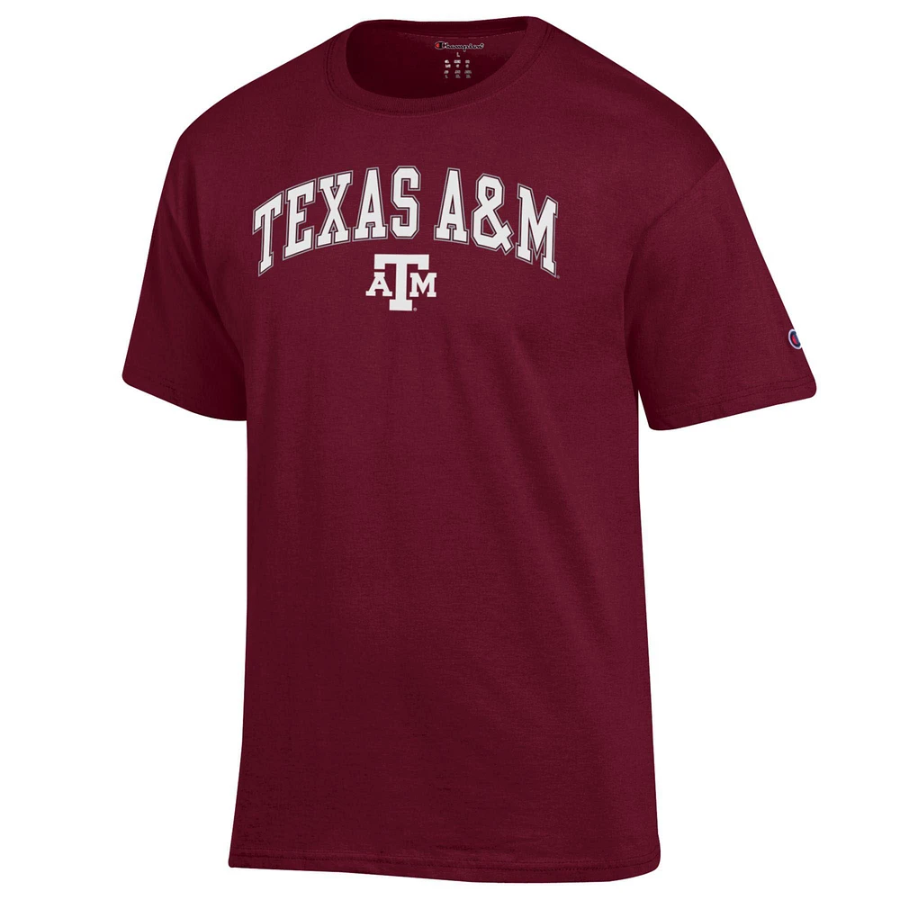 Men's Champion  Maroon Texas A&M Aggies Arched Logo T-Shirt