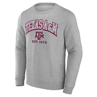 Men's Fanatics  Gray Texas A&M Aggies Original Fleece Pullover Sweatshirt