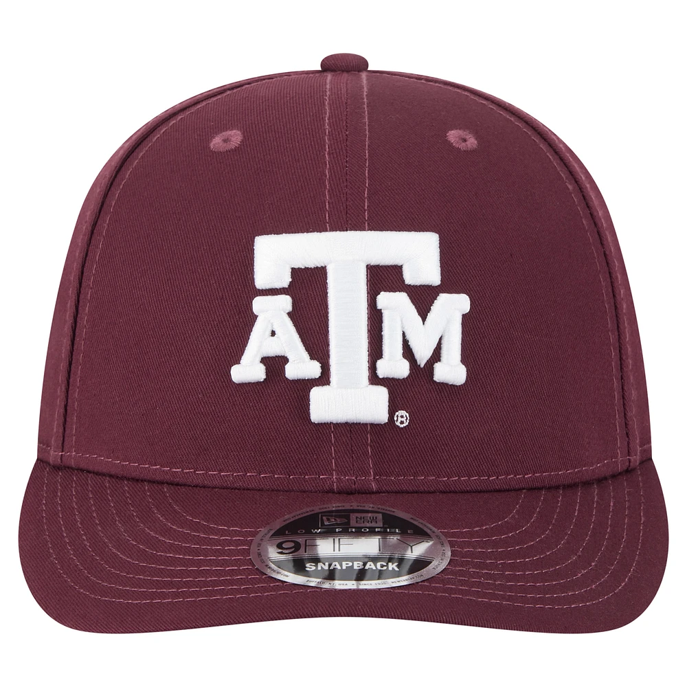 Men's New Era Maroon Texas A&M Aggies Low Profile 9FIFTY Snapback Hat