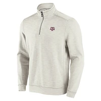 Men's Tommy Bahama White Texas A&M Aggies Sport Tobago Bay Tri-Blend Quarter-Zip Pullover