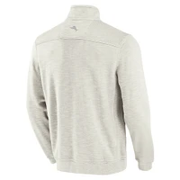 Men's Tommy Bahama White Texas A&M Aggies Sport Tobago Bay Tri-Blend Quarter-Zip Pullover
