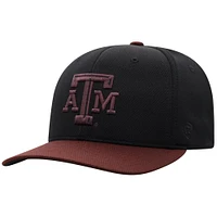 Men's Top of the World  Black Texas A&M Aggies Reflex Fitted Hat