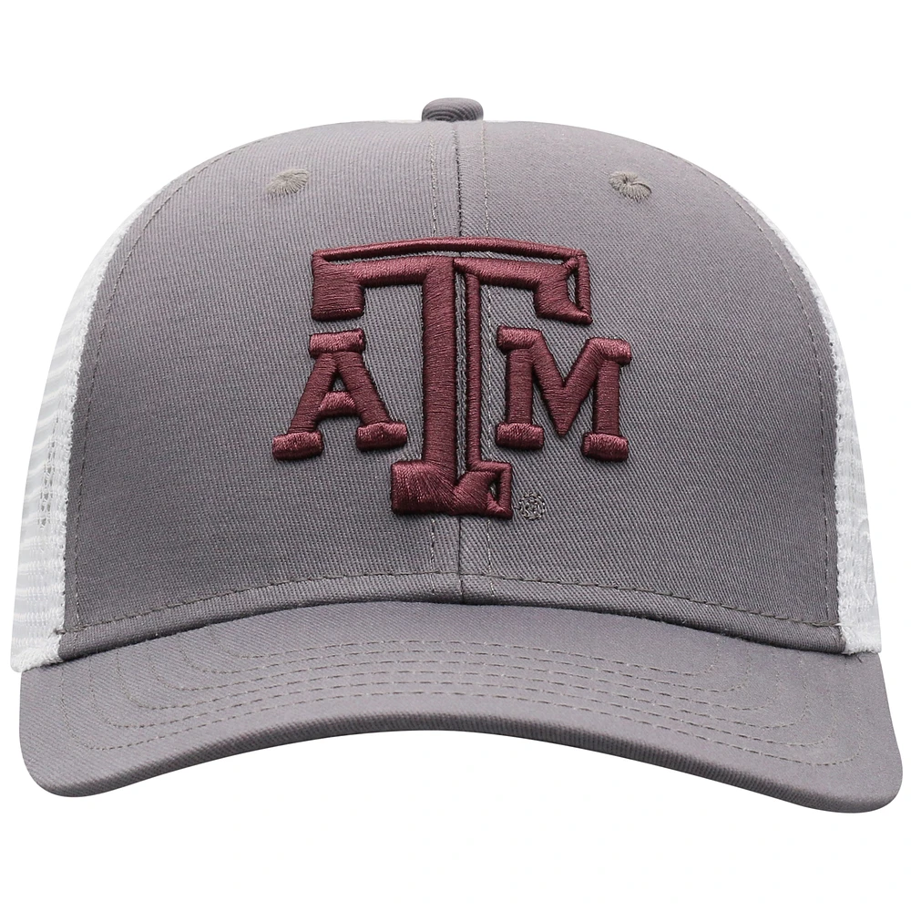 Men's Top of the World  Gray/White Texas A&M Aggies Victory Adjustable Hat
