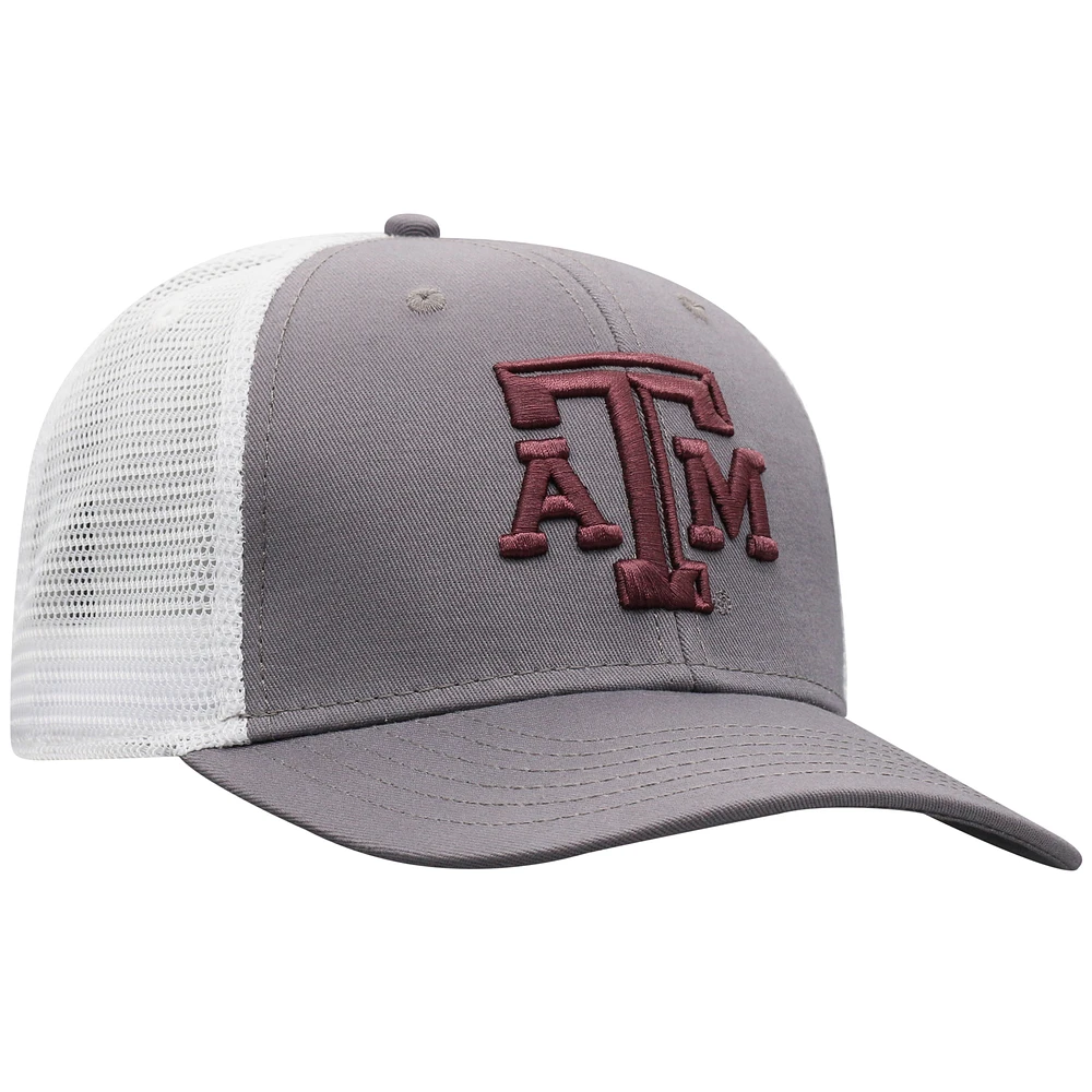 Men's Top of the World  Gray/White Texas A&M Aggies Victory Adjustable Hat