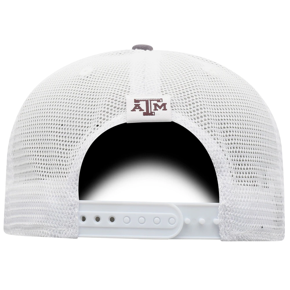 Men's Top of the World  Gray/White Texas A&M Aggies Victory Adjustable Hat