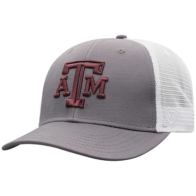 Men's Top of the World  Gray/White Texas A&M Aggies Victory Adjustable Hat