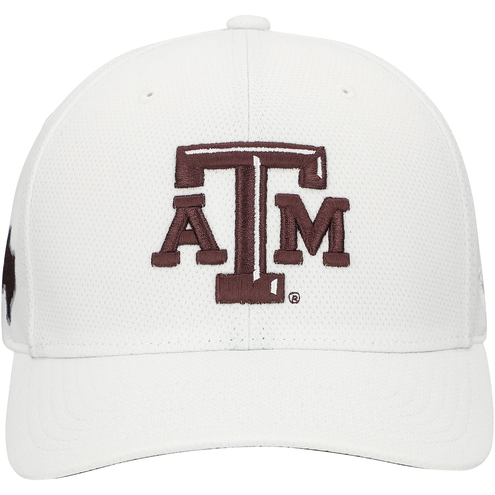 Men's Top of the World  White Texas A&M Aggies Reflex Performance Flex Hat