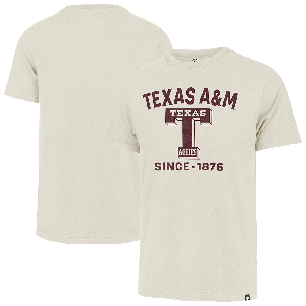 Men's '47 Cream Texas A&M Aggies Duster Franklin T-Shirt