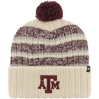 Bonnet en tricot à revers '47 kaki Texas A&M Aggies Tavern pour hommes avec pompon