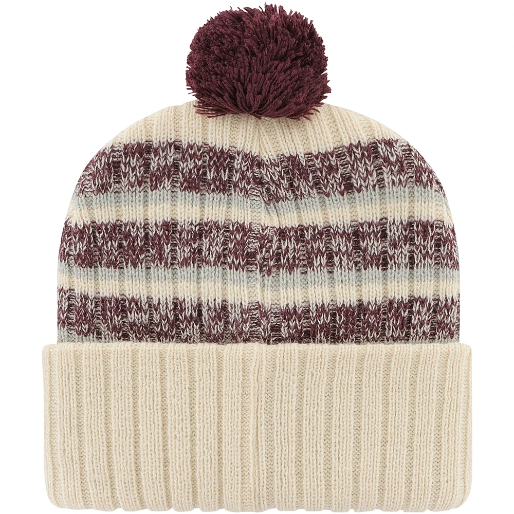 Bonnet en tricot à revers '47 kaki Texas A&M Aggies Tavern pour hommes avec pompon