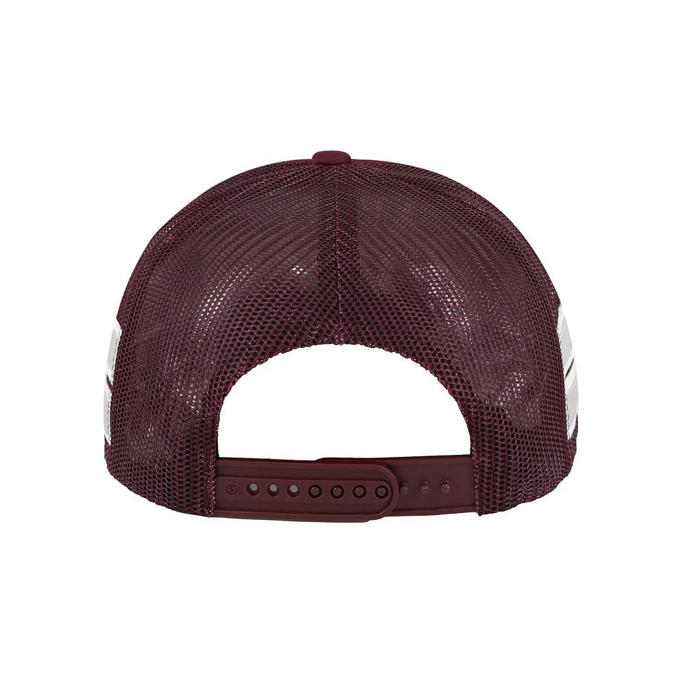 Casquette réglable de camionneur à bande latérale '47 Maroon Texas A&M Aggies pour hommes